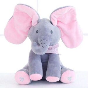 Unbranded (Pink Gray) Peek-a-boo Elephant Singing Baby Plush Toy Stuffed Doll Unbranded (Pink Gray) Peek-a-boo Elephant Singing Baby Plush Toy Stuffed Doll