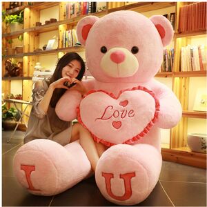 XYLFLY (100cm, A) 80/100cm Big Size Plush Toy Teddy Bear Giant Pink Soft Stuffed Animal XYLFLY (100cm, A) 80/100cm Big Size Plush Toy Teddy Bear Giant Pink Soft Stuffed Animal