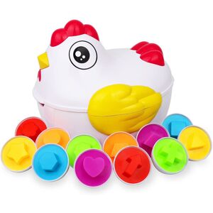 XYLFLY (12pcs eggs chicken) 12 Matching Eggs Montessori Sensory Baby Toys Easter Eggs C XYLFLY (12pcs eggs chicken) 12 Matching Eggs Montessori Sensory Baby Toys Easter Eggs C