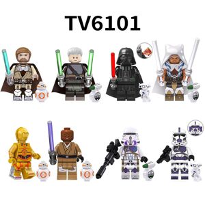 Unbranded 8 Pcs Star War Series Action Figure Building Block Model Toy Gift for Kids Adult Unbranded 8 Pcs Star War Series Action Figure Building Block Model Toy Gift for Kids Adult