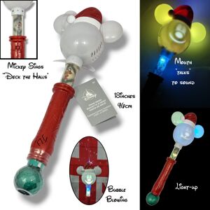Mickey Mouse Festive Light-Up Bubbles Singing Snow Wand Disney 46cm Mickey Mouse Festive Light-Up Bubbles Singing Snow Wand Disney 46cm
