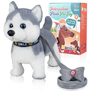 Marsjoy Husky Walking Barking Dog Toy, Musical Singing Dancing Realistic Interactive Pup Marsjoy Husky Walking Barking Dog Toy, Musical Singing Dancing Realistic Interactive Pup