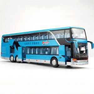 Unbranded Double-Decker Bus Toy Diecast 1:50 Scale with Sound & Light, Pull-Back Action, A Unbranded Double-Decker Bus Toy Diecast 1:50 Scale with Sound & Light, Pull-Back Action, A