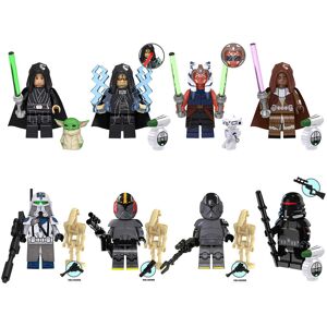 Xurikcoo (Style A 8pcs) 24pcs set Star Wars Minifigure Model Building Block Figure Toy Ki Xurikcoo (Style A 8pcs) 24pcs set Star Wars Minifigure Model Building Block Figure Toy Ki