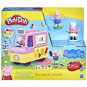 Play-Doh Peppa's Ice Cream Playset with Ice Cream Truck, Peppa and George Figures, and 5 Play-Doh Peppa's Ice Cream Playset with Ice Cream Truck, Peppa and George Figures, and 5