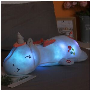 Maxpower (blue, 60CM) 60CM Cute Glowing LED Light Unicorn Plush Toys Lovely Luminous Anim Maxpower (blue, 60CM) 60CM Cute Glowing LED Light Unicorn Plush Toys Lovely Luminous Anim