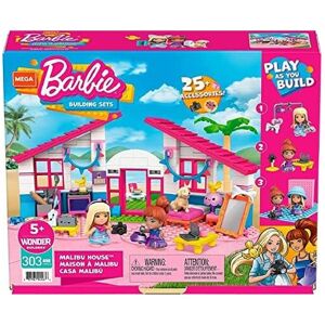 Barbie MEGA Barbie Malibu House Building Set,303 bricks pieces Barbie MEGA Barbie Malibu House Building Set,303 bricks pieces