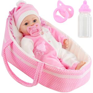 Bibi Doll The Magic Toy Shop 15" Baby Doll With Sounds & Carry Cot Bibi Doll The Magic Toy Shop 15" Baby Doll With Sounds & Carry Cot