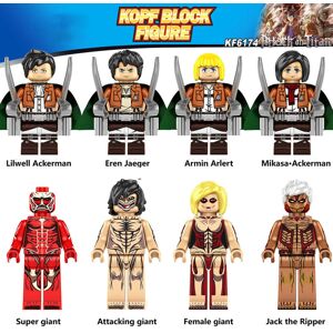 Unbranded 8 Pcs Attack on Titan Anime Building Block Toy Minifigures Action Model Assemble Unbranded 8 Pcs Attack on Titan Anime Building Block Toy Minifigures Action Model Assemble