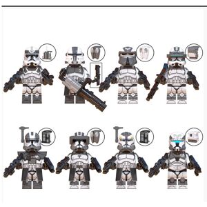 Unbranded 8pcs Star Wars Clone Trooper Cody Rex Commander fit Lego Minifigures Unbranded 8pcs Star Wars Clone Trooper Cody Rex Commander fit Lego Minifigures