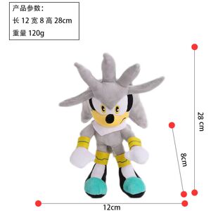 Maxpower (Silver 28cm) 20-40 Cm Super Sonic The Hedgehog Soft Stuffed Plush Doll Cartoon Maxpower (Silver 28cm) 20-40 Cm Super Sonic The Hedgehog Soft Stuffed Plush Doll Cartoon