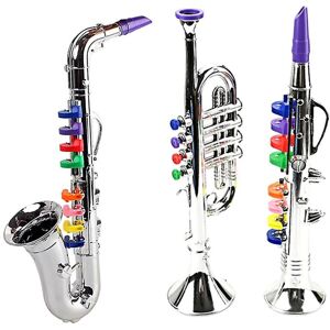 Unbranded 3pcs Kids Musical Instruments Toy Clarinet,saxophone Trumpet,wind And Brass Musi Unbranded 3pcs Kids Musical Instruments Toy Clarinet,saxophone Trumpet,wind And Brass Musi