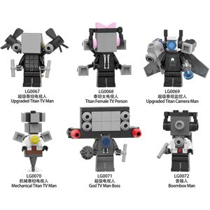 Unbranded 6Pcs/set Skibidi Toilet Minifigure Building Blocks Toys Fit LEGO Unbranded 6Pcs/set Skibidi Toilet Minifigure Building Blocks Toys Fit LEGO