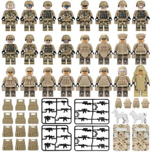 Unbranded (Style E 24pcs) Military Soldiers Black SWAT Jeeps Minifigures Toys Fit Lego Unbranded (Style E 24pcs) Military Soldiers Black SWAT Jeeps Minifigures Toys Fit Lego