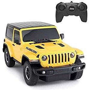 Rastar Jeep Wrangler JL 1:24 RC Toy Car, Remote Control Car, yellow, for Kids Girls Tod Rastar Jeep Wrangler JL 1:24 RC Toy Car, Remote Control Car, yellow, for Kids Girls Tod
