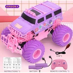 SRJ STAR (Version A-2B) Pink RC Car Electric Drive Off-Road Big Wheel High Speed Purple R SRJ STAR (Version A-2B) Pink RC Car Electric Drive Off-Road Big Wheel High Speed Purple R