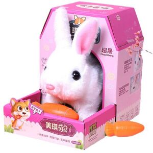 Unbranded (White) Electric Bunny Rabbit Plush Toy With Sound Movements Children Toy Intera Unbranded (White) Electric Bunny Rabbit Plush Toy With Sound Movements Children Toy Intera