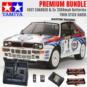 TAMIYA RC 58570 Lancia Delta (TT-02) 1:10 Premium Stick Radio Bundle TAMIYA RC 58570 Lancia Delta (TT-02) 1:10 Premium Stick Radio Bundle