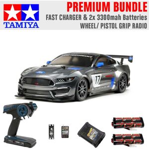 TAMIYA RC 58664 Ford Mustang GT4 (TT-02) 1:10 Premium Wheel Radio Bundle TAMIYA RC 58664 Ford Mustang GT4 (TT-02) 1:10 Premium Wheel Radio Bundle