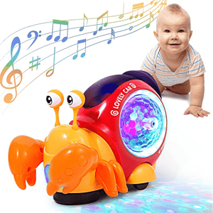 YETP STAR (Orange Crab) Musical Light Up Crawling Snail Toy Early Learning Educational Toy YETP STAR (Orange Crab) Musical Light Up Crawling Snail Toy Early Learning Educational Toy