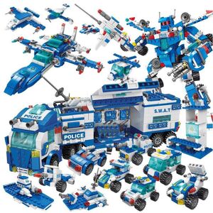 Maxpower 700PCS City SWAT Police Headquarters Truck Car Robot Toy Building Blocks Maxpower 700PCS City SWAT Police Headquarters Truck Car Robot Toy Building Blocks