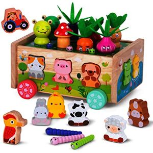 KMTJT Montessori Wooden Toddler Toys for 1 2 3 Years Old Boys Girls, Shape Sorti KMTJT Montessori Wooden Toddler Toys for 1 2 3 Years Old Boys Girls, Shape Sorti