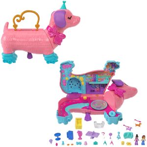 Polly Pocket Dolls and Playset, Animal Toys Puppy Party with 2 Dolls and 25+ Accessories, HKV Polly Pocket Dolls and Playset, Animal Toys Puppy Party with 2 Dolls and 25+ Accessories, HKV