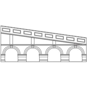 Hornby R7386 Mid Stepped Arched Retaining Walls x2 (Red Brick) 1:76/OO Gauge Hornby R7386 Mid Stepped Arched Retaining Walls x2 (Red Brick) 1:76/OO Gauge