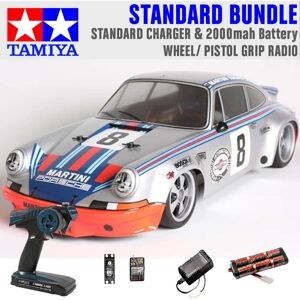 TAMIYA RC 58571 Porche Carrera RSR Martini TT02 1:10 Standard Wheel Radio Bundle TAMIYA RC 58571 Porche Carrera RSR Martini TT02 1:10 Standard Wheel Radio Bundle