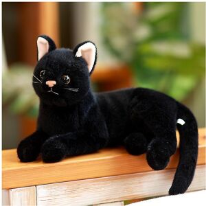 Unbranded (Black) 30cm Cute Plush Cat Doll Toy Simulation Stuffed Cats Toys For Boy Girl G Unbranded (Black) 30cm Cute Plush Cat Doll Toy Simulation Stuffed Cats Toys For Boy Girl G