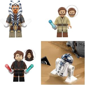 NGBILDER Star Wars Anakin Obi Wan Ahsoka R2D2 Mini Toy Action Figures Fit Lego NGBILDER Star Wars Anakin Obi Wan Ahsoka R2D2 Mini Toy Action Figures Fit Lego