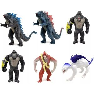Unbranded 6-Piece Godzilla vs King Kong Skar Shimo Kong Action Figure Set - 8cm PVC Collec Unbranded 6-Piece Godzilla vs King Kong Skar Shimo Kong Action Figure Set - 8cm PVC Collec