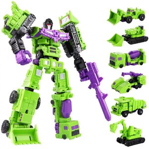 Unbranded (Green) 6in1 Robot BHX Devastator Engineering Truck Combiner Action Figure Toy D Unbranded (Green) 6in1 Robot BHX Devastator Engineering Truck Combiner Action Figure Toy D