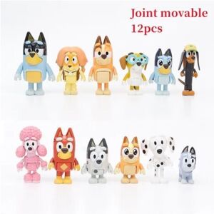 Unbranded 12 PCS Bluey Dog Action Figure Kids Toy Bingo Bluey & Friends Collection Model Unbranded 12 PCS Bluey Dog Action Figure Kids Toy Bingo Bluey & Friends Collection Model