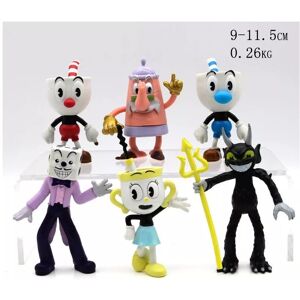 Unbranded 6 Pcs/set Cuphead Game Cuphead & Mugman Mecup And Brocup Figure Kid Toy Gift Unbranded 6 Pcs/set Cuphead Game Cuphead & Mugman Mecup And Brocup Figure Kid Toy Gift