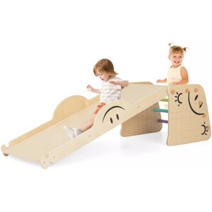 Costway Indoor Kids Climbing Toys Wooden Climber Set w/ Reversible Ramp Costway Indoor Kids Climbing Toys Wooden Climber Set w/ Reversible Ramp