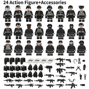 Unbranded (Style C) Military Soldiers Black Swat Jeeps Minifigures Assembling Toy Set Buil Unbranded (Style C) Military Soldiers Black Swat Jeeps Minifigures Assembling Toy Set Buil