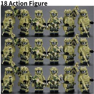Unbranded (Green Action Figure) Building 18pcs Blocks Military Figures Police Special Forc Unbranded (Green Action Figure) Building 18pcs Blocks Military Figures Police Special Forc