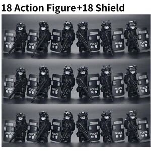 Unbranded (Black Shield) Building 18pcs Blocks Military Figures Police Special Forces Doll Unbranded (Black Shield) Building 18pcs Blocks Military Figures Police Special Forces Doll