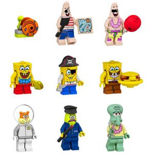 Gacloz 9PCS SpongeBob Minifigures Doll Set Kids Toys Gifts Fit Lego Gacloz 9PCS SpongeBob Minifigures Doll Set Kids Toys Gifts Fit Lego