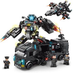 Unbranded SWAT Team Mechanical Police Car Building Blocks Set Toys For Children Birthday Unbranded SWAT Team Mechanical Police Car Building Blocks Set Toys For Children Birthday