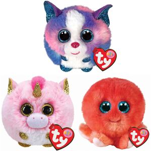 Ty Puffies Soft Plush Toy Multipack Fantasia, Cleo, Sheldon 4 Inch Collectible Ty Puffies Soft Plush Toy Multipack Fantasia, Cleo, Sheldon 4 Inch Collectible