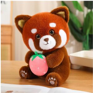 Unbranded (Pink Strawberry, 30cm/11.81in) Red Panda Plush Toy Cute Cartoon Girl Birthday H Unbranded (Pink Strawberry, 30cm/11.81in) Red Panda Plush Toy Cute Cartoon Girl Birthday H