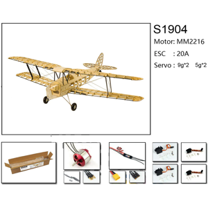 GreenZech (KIT+Motor+ESC+Servo+Prop) 980mm Wingspan Balsa Wood Biplane RC Airplane KIT / K GreenZech (KIT+Motor+ESC+Servo+Prop) 980mm Wingspan Balsa Wood Biplane RC Airplane KIT / K