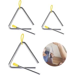 Unbranded 3-piece Triangle Musical Instrument Set Triangle Percussion Instrument With Beat Unbranded 3-piece Triangle Musical Instrument Set Triangle Percussion Instrument With Beat