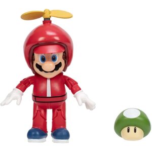 Super Mario 4-Inch Acation Figures Propeller Mario with Green Mushroom Super Mario 4-Inch Acation Figures Propeller Mario with Green Mushroom