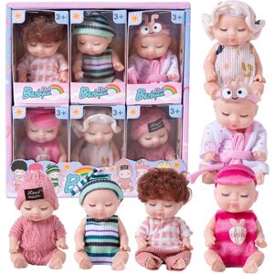 Unbranded (C) Mini Reborn Baby Dolls Set, 6 Pcs Realistic BJD Toys Unbranded (C) Mini Reborn Baby Dolls Set, 6 Pcs Realistic BJD Toys