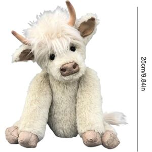 Unbranded (White) Highland Cow Stuffed Animals Realistic Cow Plush Toy Soft Cuddly Farm To Unbranded (White) Highland Cow Stuffed Animals Realistic Cow Plush Toy Soft Cuddly Farm To
