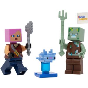 Lego Minecraft: Adventurer with Drowned and Axolotl Combo Pack - 6+ Lego Minecraft: Adventurer with Drowned and Axolotl Combo Pack - 6+