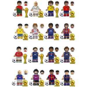 Nuoxin (16pcs-B) World Cup football stars building block minifigures Kids Gifts Toys Fi Nuoxin (16pcs-B) World Cup football stars building block minifigures Kids Gifts Toys Fi